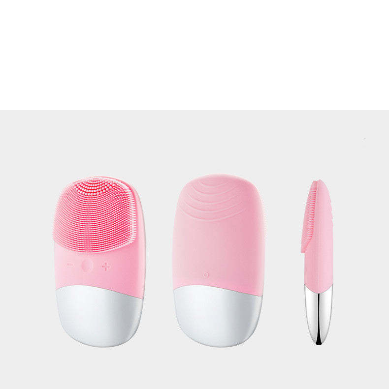 Mini Silicone Electric Facial Cleansing Brush Waterproof Skin Massager For Deep Pore Cleaning & Glow